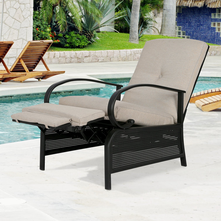 Lark Manor Pylesville Recliner Patio Chair with Cushions & Reviews